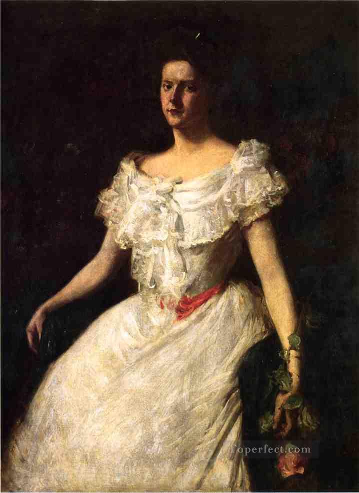 Portrait of a Lady with a Rose William Merritt Chase Oil Paintings